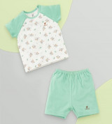 Bán sỉ bộ bé trai cộc tay raglan Lullaby NH651P (trắng)