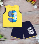 Bỏ sỉ bộ đồ thun sát nách số 9 Little Lulu vàng