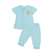 Bộ sơ sinh cài giữa dún bèo bé gái tay ngắn Hello BB 1320 (nhiều màu)