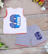 Bán buôn bộ đồ thun sát nách số 9 Little Lulu Trắng