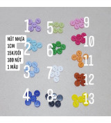 Thanh lý Nút nhựa tròn đường kính 1cm gói 100 nút