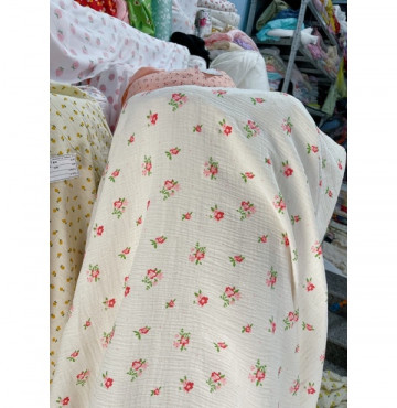 Vải xô tồn kho muslin cao cấp may quần áo,váy,khăn mặt,khăn tắm