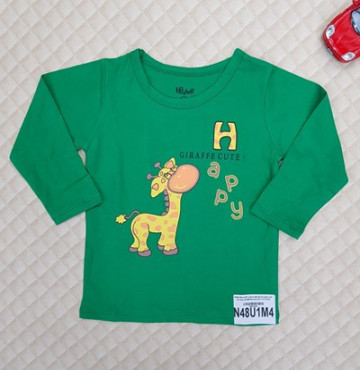 Bán buôn áo dài tay trẻ em in hình hươu (1-6T)