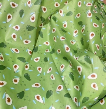 Thanh lý vải thô mặt lụa hình quả bơ xanh