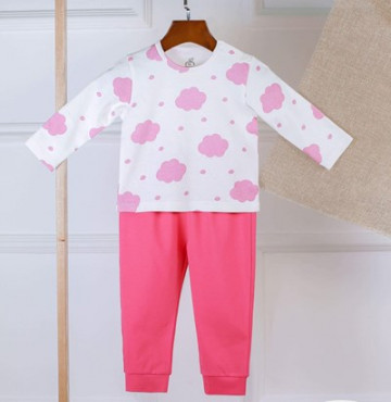 Bán buôn bộ dài tay cài vai đám mây La Pomme SL120 (hồng)