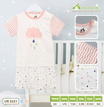 Bỏ buôn bộ quần áo cộc tay in hình mây Uala UR3321