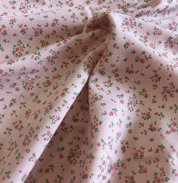 Thanh lý vải nhung chun hoa hồng nhí