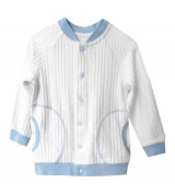 Bỏ sỉ áo khoác vặn thừng La Pomme C026 (trắng xanh)