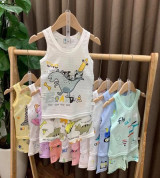 Bán sỉ bộ quần áo ba lỗ sợi tre TQ (1-4T)