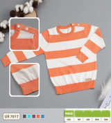 Bán sỉ áo len cổ tròn cài vai sọc kẻ to Uala UR7017 (6m+)
