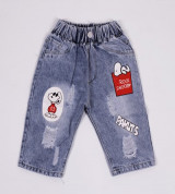 Bán sỉ quần jean ngố bé trai in hình cún Snoopy (1-5T)