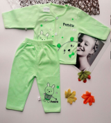 Bỏ sỉ bộ quần áo dài tay cúc giữa Pengu (0-6M)