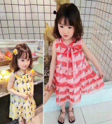 Bán sỉ váy xòe nơ cổ cho bé gái (3-8T)