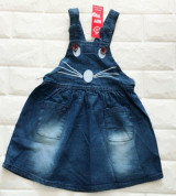 Bán buôn váy yếm jean bé gái DL605 (1-3T)