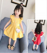 Bỏ buôn váy bé gái lưng chữ V (1-4T)