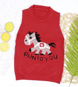 Bán sỉ áo gile len bé trai in hình D12 (1-5T)