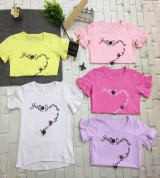 Bỏ sỉ áo cộc tay bé gái đính hoa (3-8T)