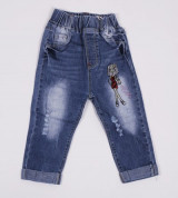 Bỏ sỉ quần jean bé gái gập gấu 1848 (1-5T)