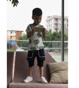 Bỏ sỉ áo cộc tay bé trai in hình quả táo (3-8T)