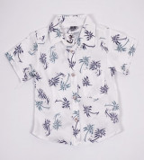 Bán buôn áo sơ mi cộc tay bé trai in họa tiết (1-5T)