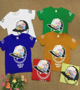 Bán buôn áo cộc tay trẻ em in hình mũ 18205 (3-8T)