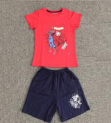 Bỏ buôn bộ quần áo cộc bé trai in hình nhện (1-4T)