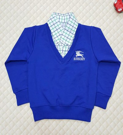 Bỏ sỉ áo len bé trai phối cổ sơmi C1074 VK1-7 (1-5T)