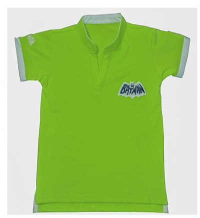 Bán sỉ áo cộc tay bé trai Lovemom màu xanh (thêu chữ Batman)