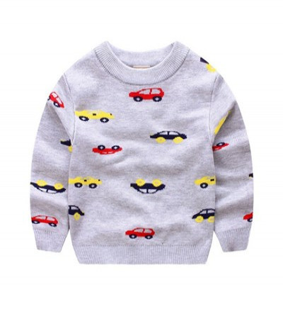 Bỏ sỉ áo len bé trai in hình ô tô (2-5T)