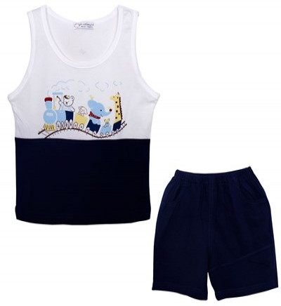 Bán buôn bộ quần áo ba lỗ Leefang LF5829 bé trai (2-3T)