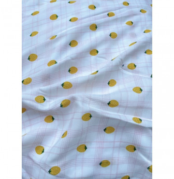 vải đũi tồn kho mềm mát mịn hình quả dâu nền kẻ