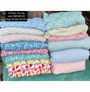 Thanh lý vải đũi nhăn hàn quốc hoa huệ tây