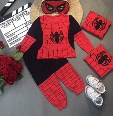 Bỏ sỉ bộ quần áo người nhện kèm mũ SB7006