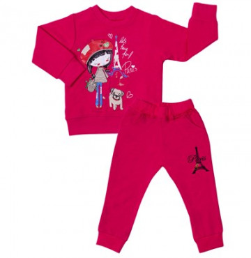 Bỏ sỉ bộ nỉ da cá SB9031-5 cho bé gái (1-5T)