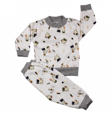 Bỏ sỉ bộ quần áo nỉ lót bông in hình (6-36M)