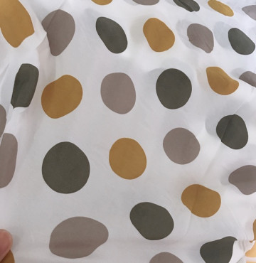 Thanh lý vải trắng chấm bi lụa hàng châu