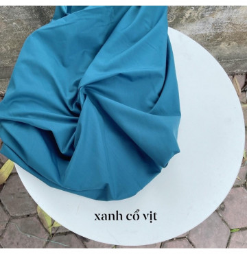 vải thô tồn kho ướt màu mới xanh cổ vịt