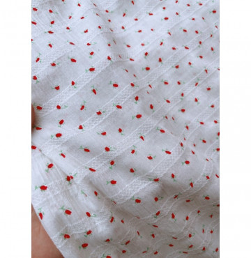 vải boi tồn kho mềm thêu thổ cẩm in hoa nhí