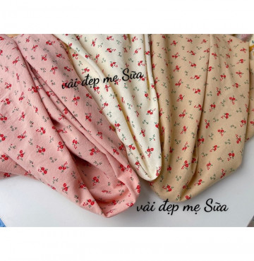 vải thô đũi tồn kho mềm mát hoa phi yến