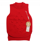 Bán sỉ áo gile len bé gái họa tiết quả trám 1701 (1-4T)