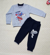 Bỏ sỉ bộ quần áo nỉ bé trai C1189 bóng rổ (1-5T)