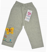 Bán buôn quần lửng bé gái Lovemom màu xám (thêu hình)