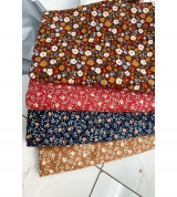 Thanh lý Vải thô cào bông hoa baby nâu