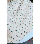 Thanh lý vải thô đũi mẫu thiết kế riêng cành hoa nguyệt quế 100% cotton