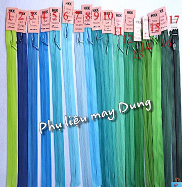 Thanh lý Dây kéo giọt nước 50/60cm màu