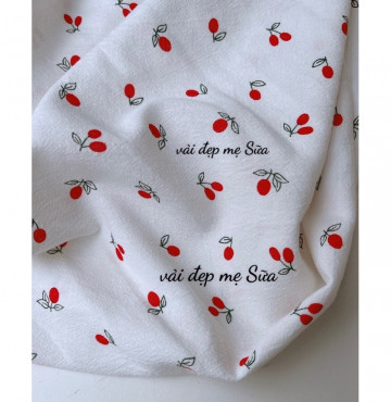 vải thô đũi tồn kho mềm mát quả chanh đỏ