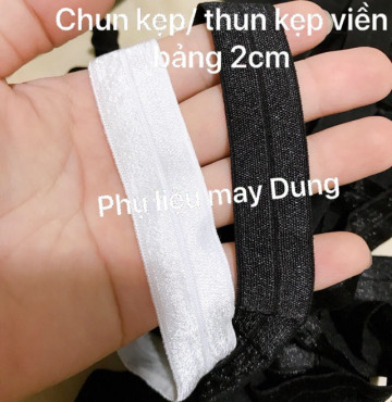 Thanh lý Thun kẹp/ chun kẹp viền bảng 2cm