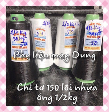 Chỉ tơ vắt sổ tồn kho lõi nhựa ống 500gr chỉ 150