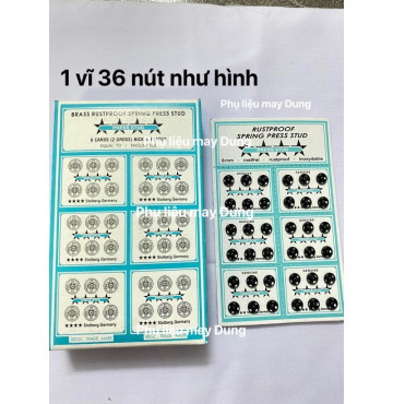 Vĩ nút bóp màu đen 36 nút tồn kho