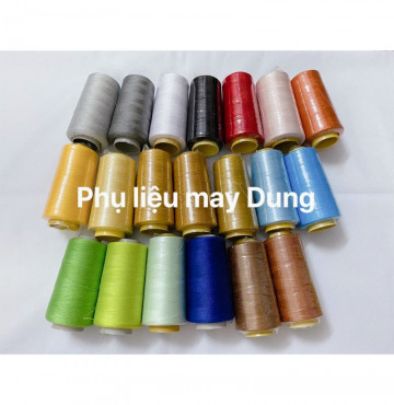 Chỉ Jean may tồn kho cơ sở Hưng Phát ống lớn cotton